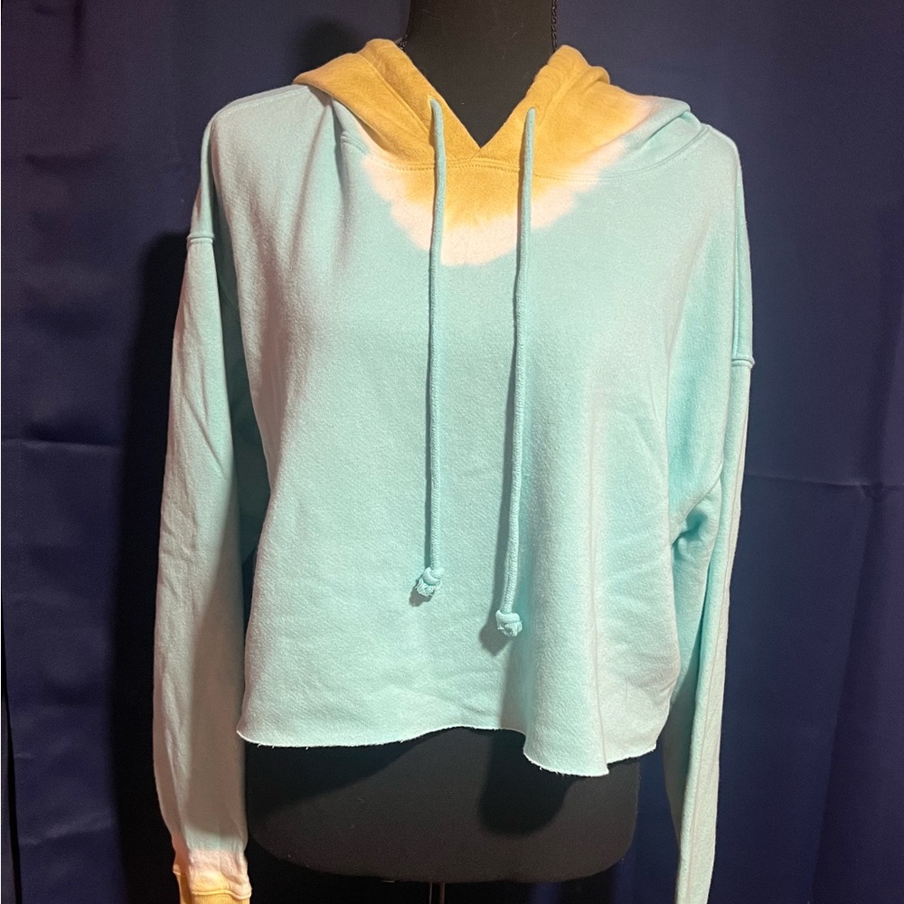 Wild Fable Aqua Blue and Yellow Hoodie